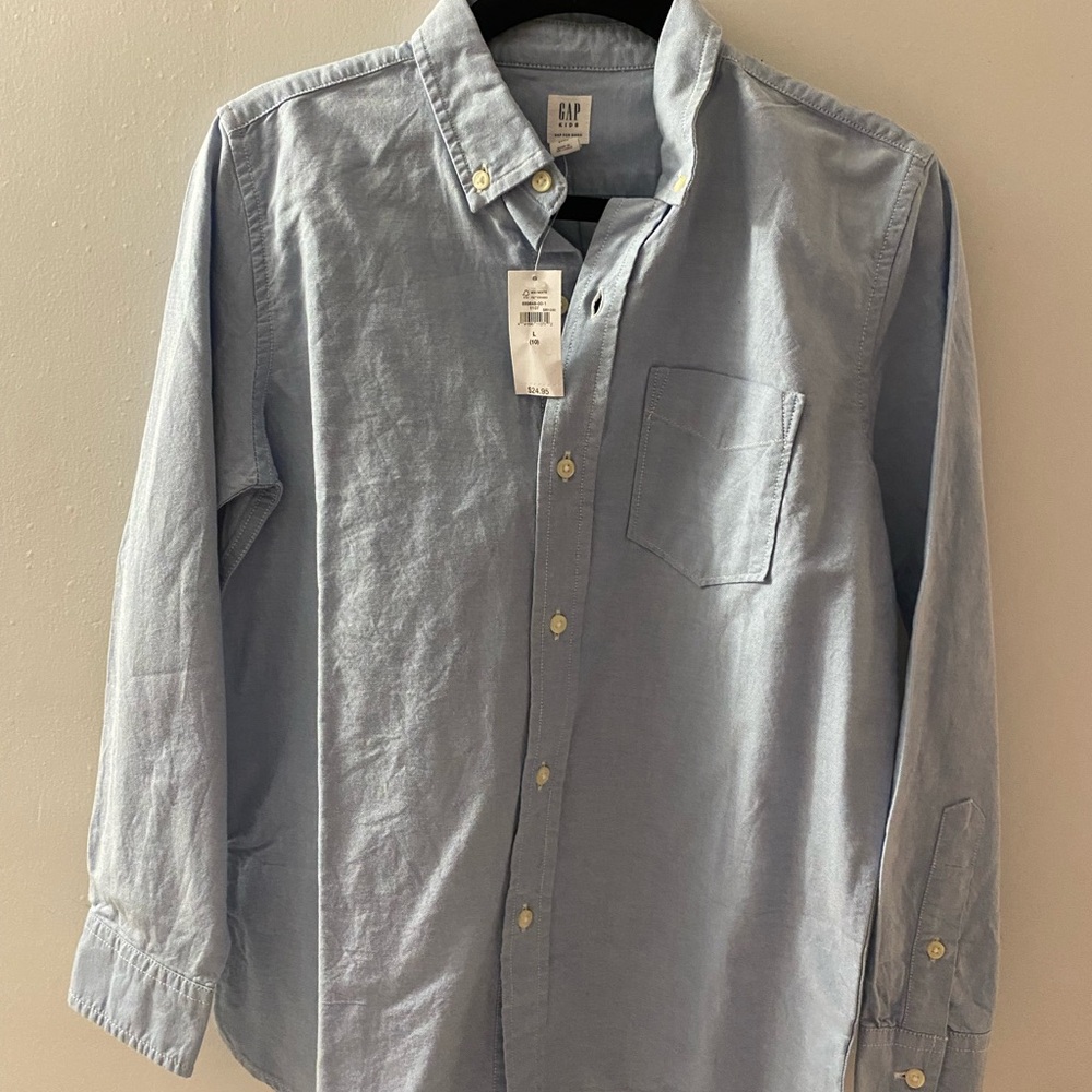 GAP Kids Sky Blue Button Down Shirt